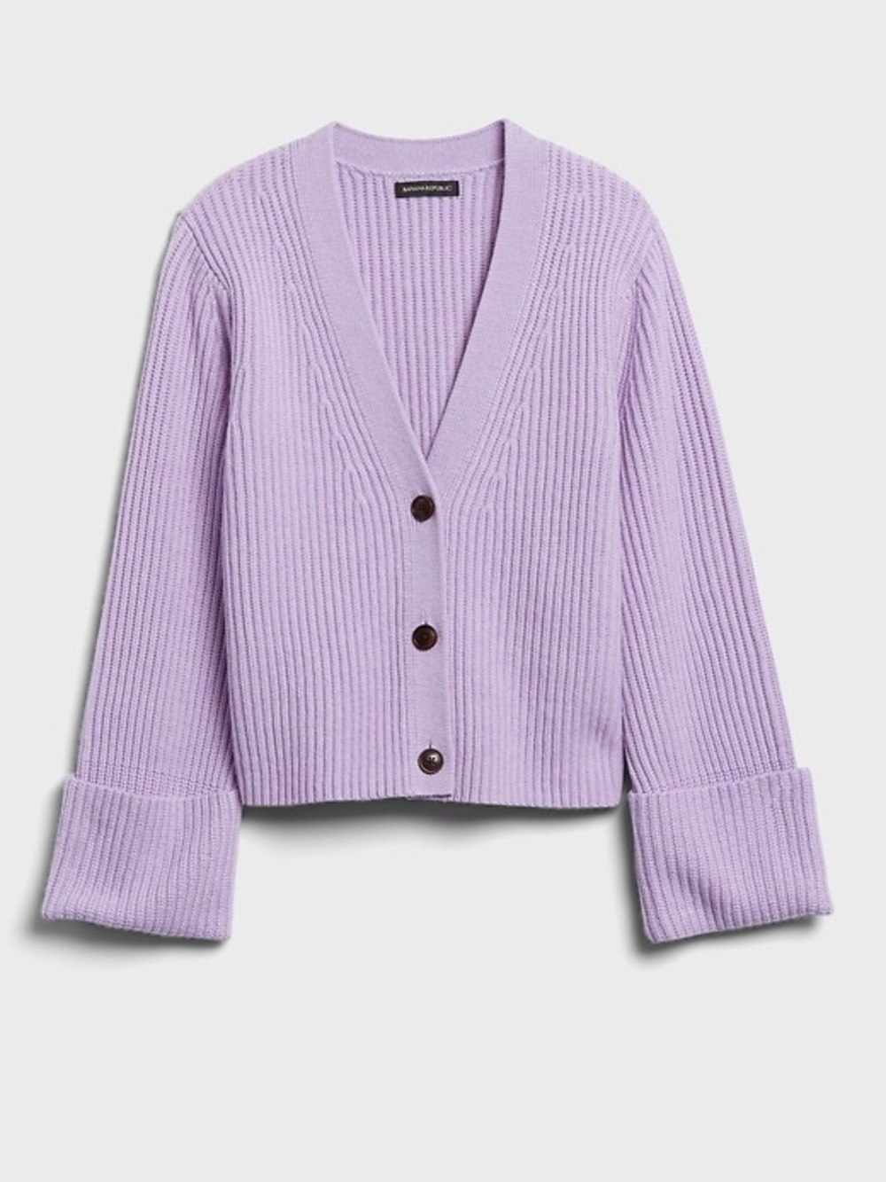 Banana Republic Merino Wool Cashmere Cardigan Size XS Lilac Purple